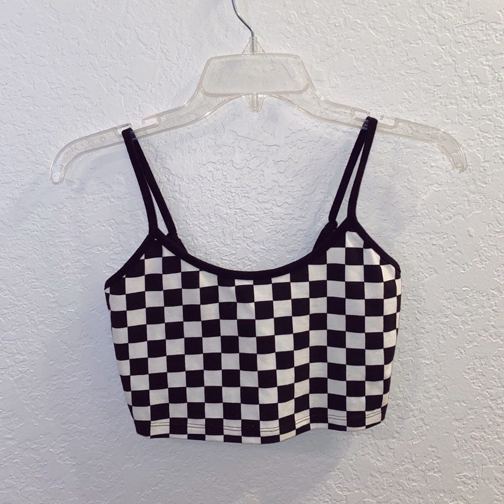 Checkered Crop Top